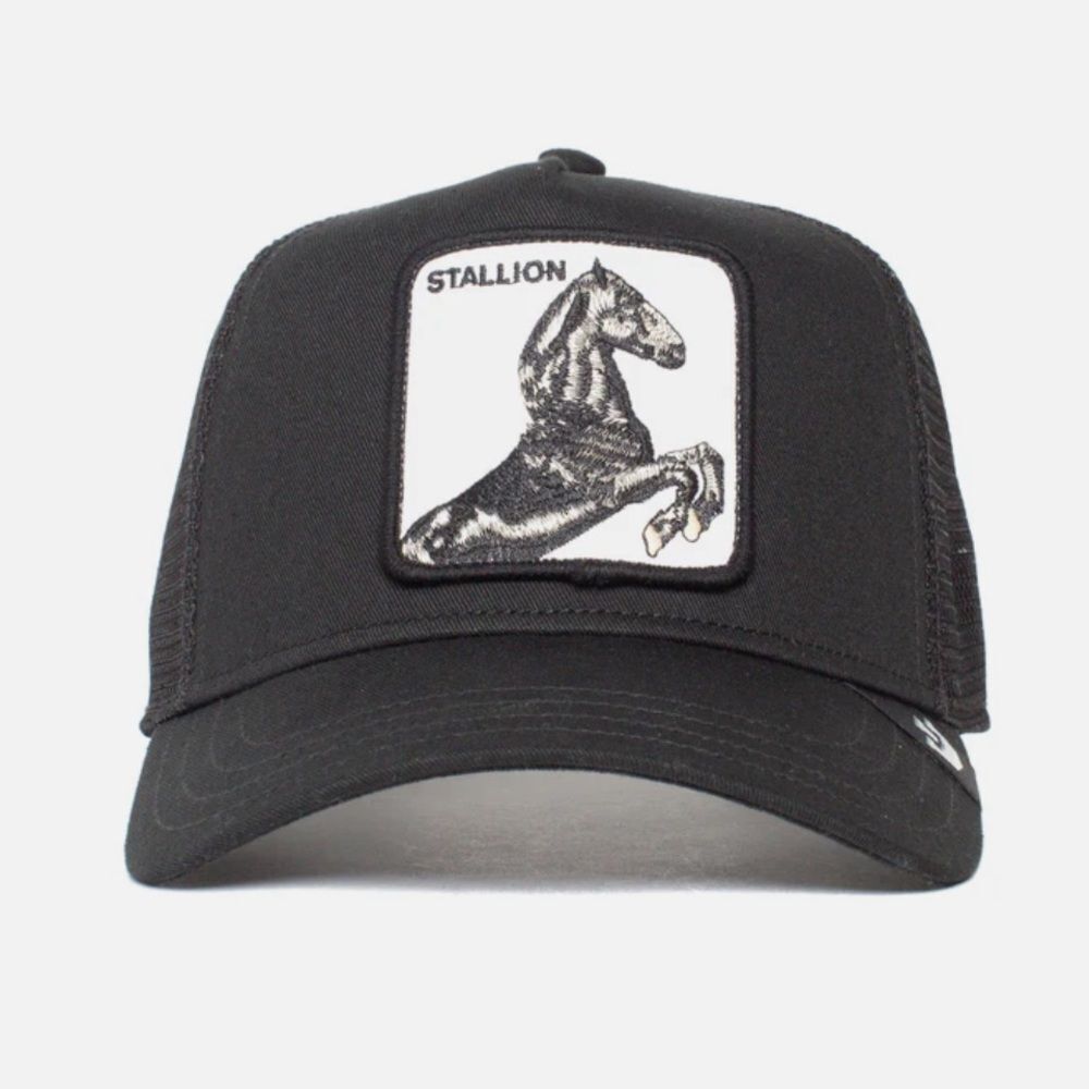 Goorin Bros Take a ride on the wild side Stallion trucker hat Black OS Nwt